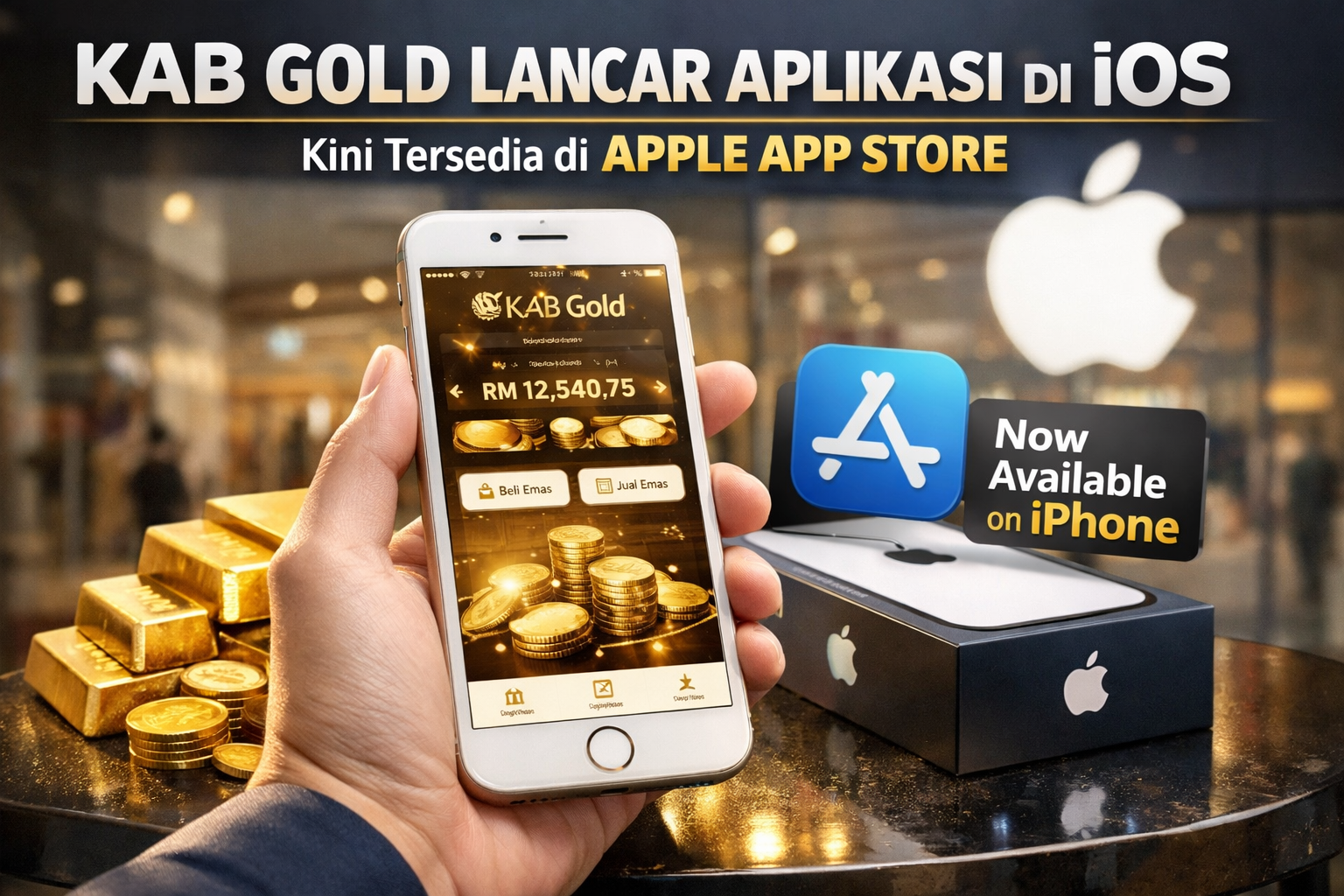 KAB Gold Lancar Aplikasi Rasmi di Apple App Store, Lengkapkan Akses Untuk Pengguna iPhone