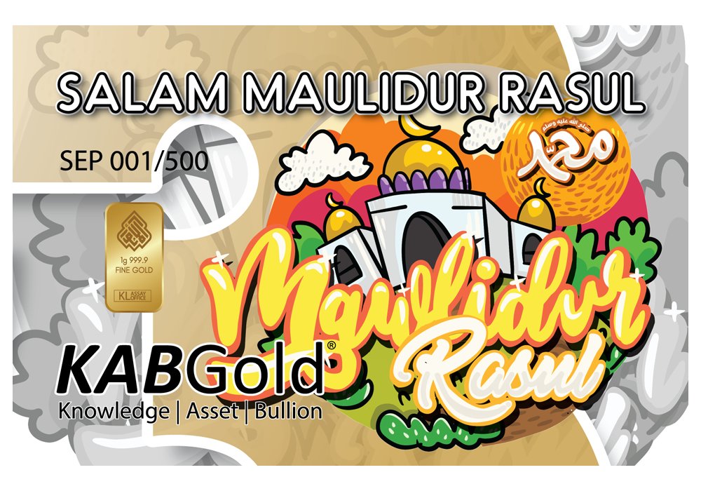 gold bar 1g september / salam maulidur rasul 2023