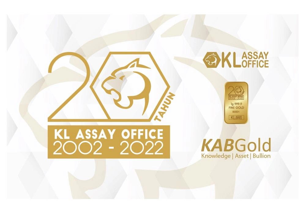 gold bar 1g kl assay office's 20th anniversary