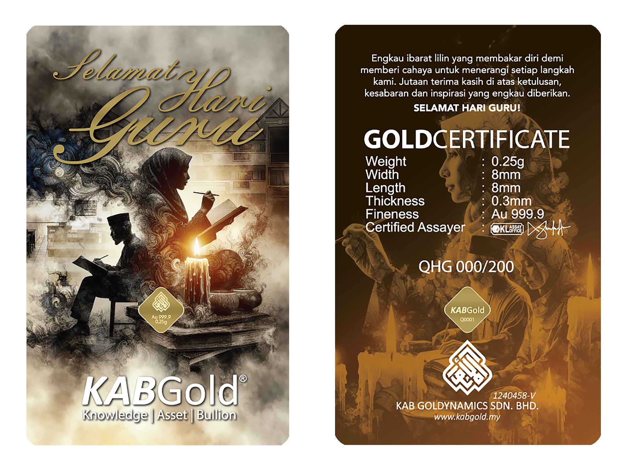 gold bar 0.25g selamat hari guru