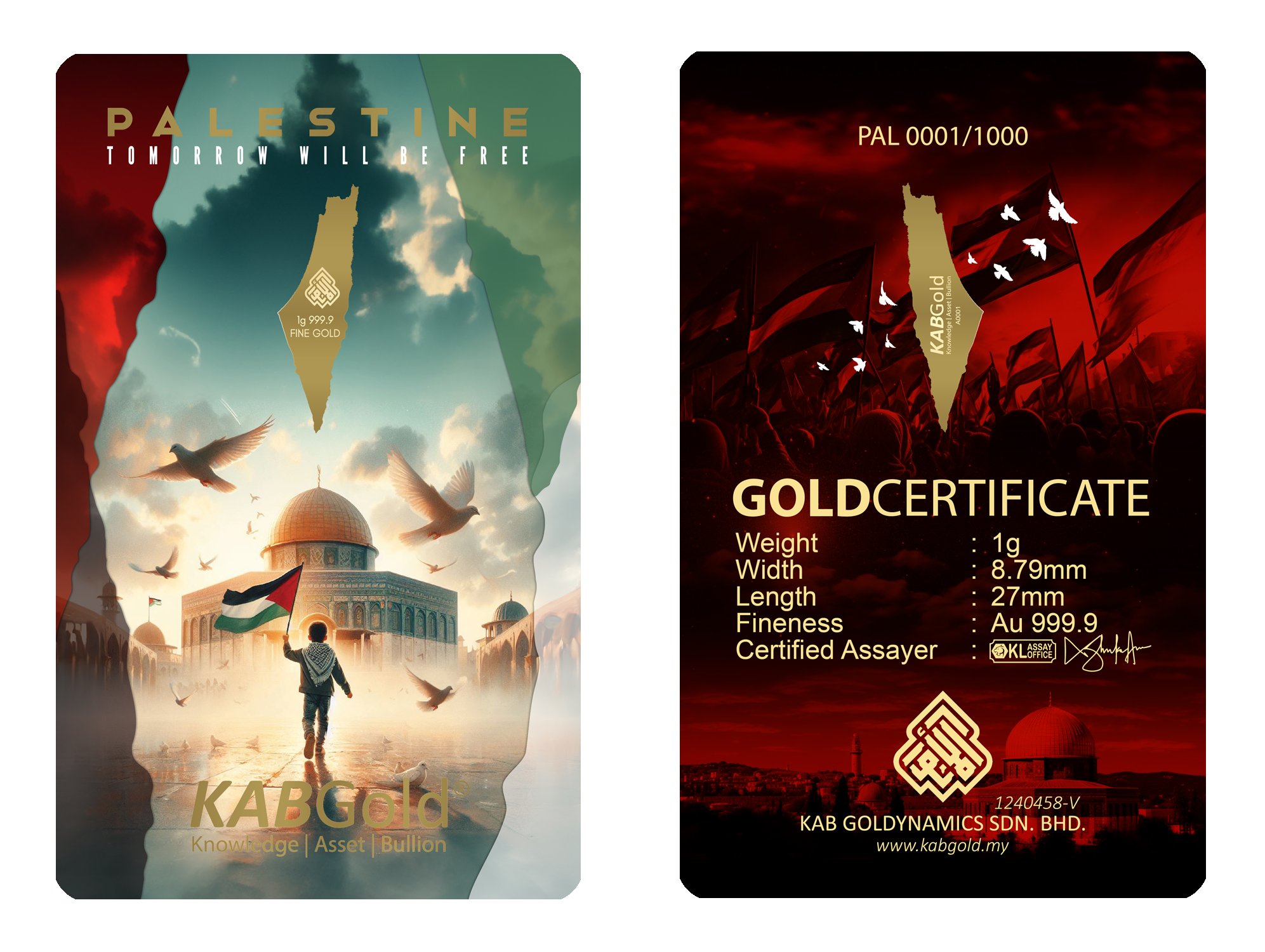 gold bar 1g palestine